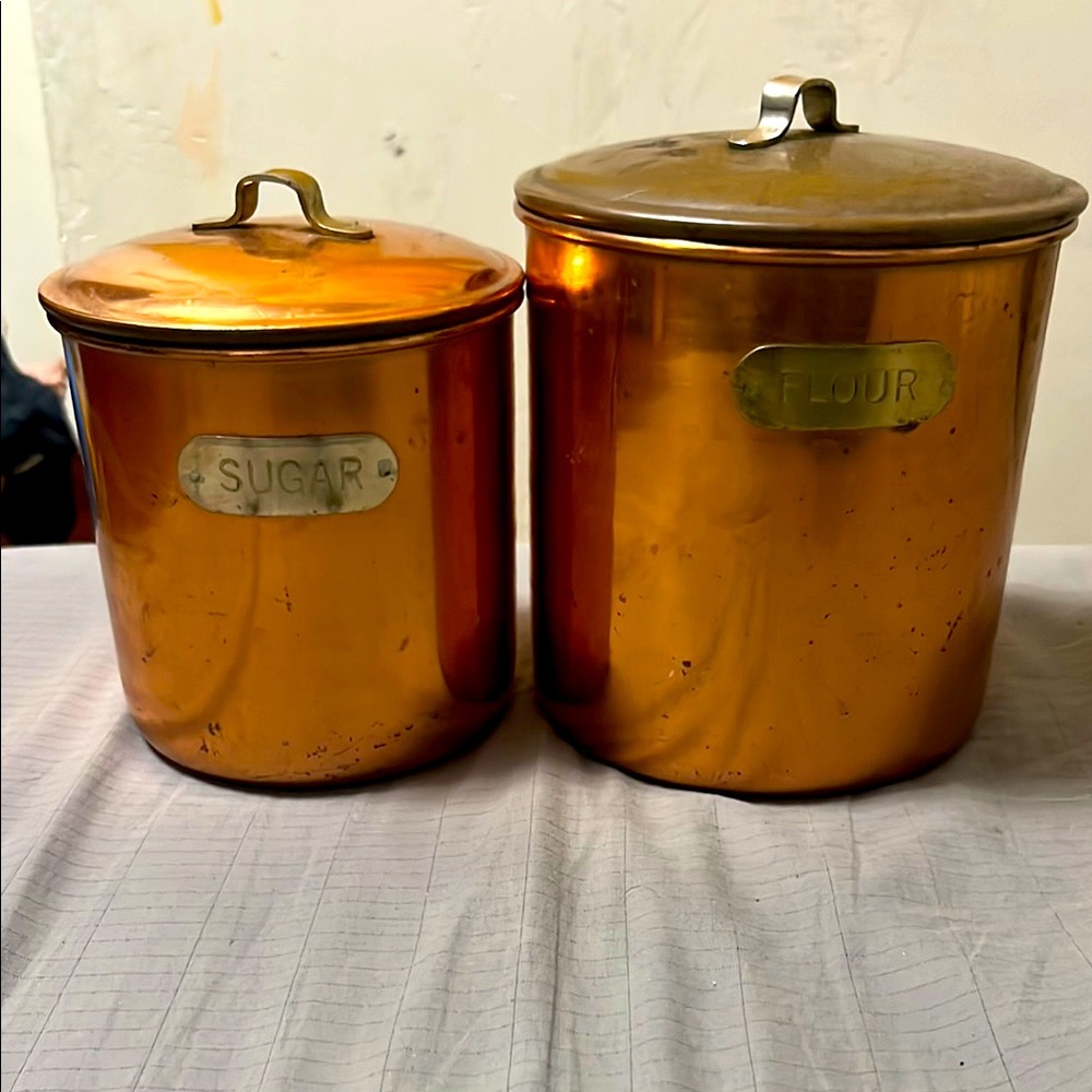 Copper Kitchen Canister Set